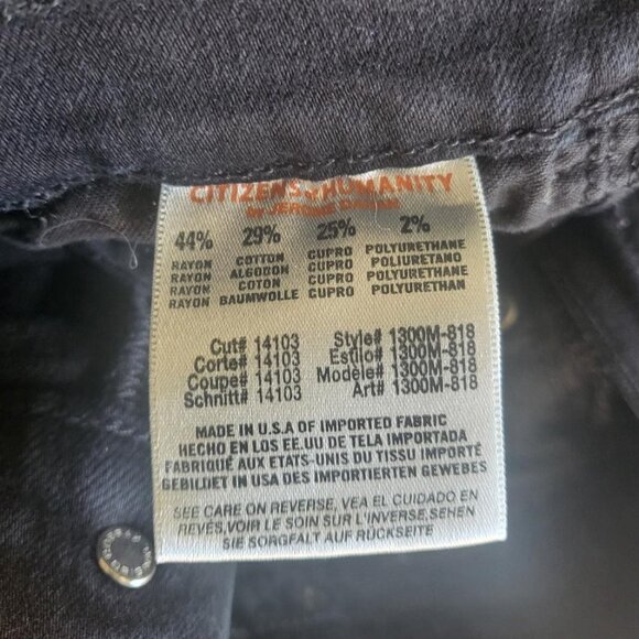 Citizens of Humanity stretch jeggings, womens size 29/30, skinny leg - Picture 5 of 5